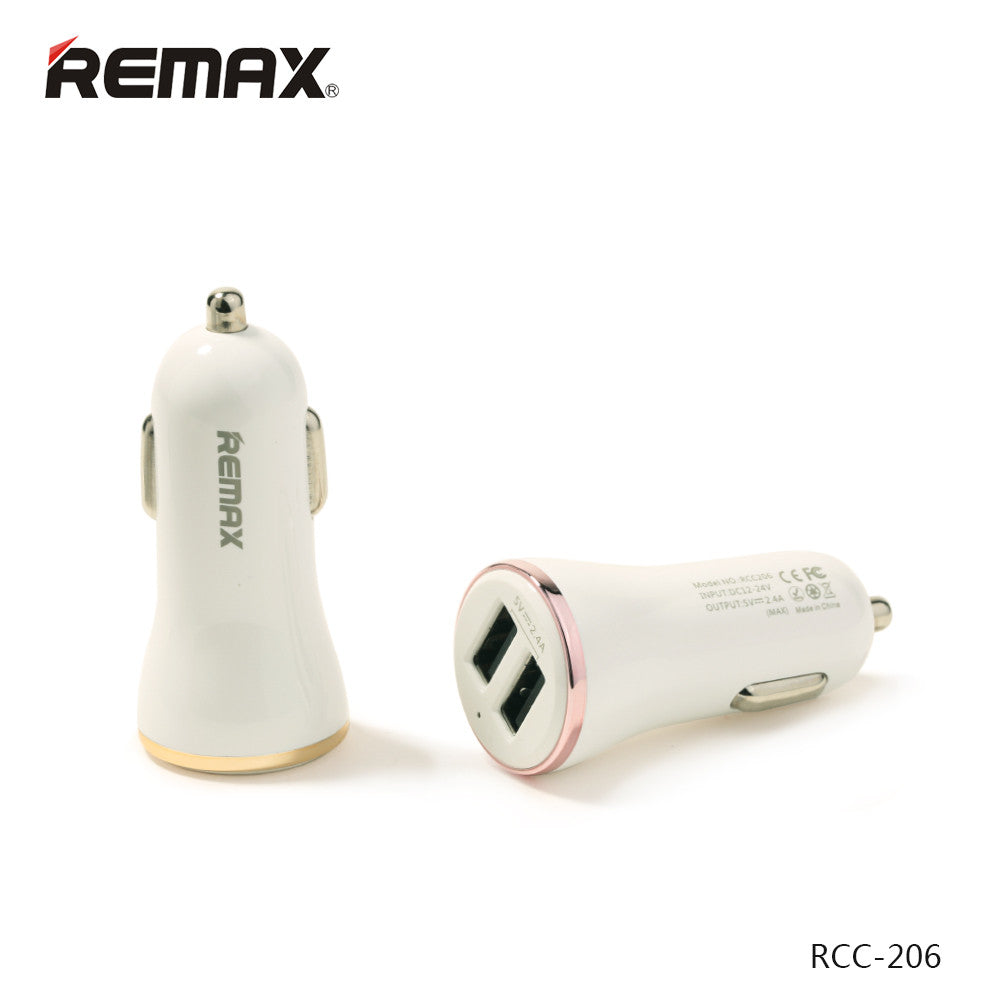 Car Charger Dual Port Dolphin 2.4A RCC206 - REMAX www.iremax.com