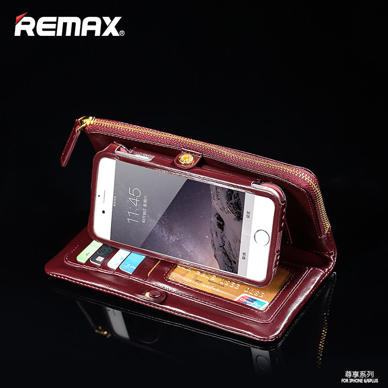 Wallet Case Genuine leather Enjoy iPhone 6/6S/Plus - REMAX www.iremax.com