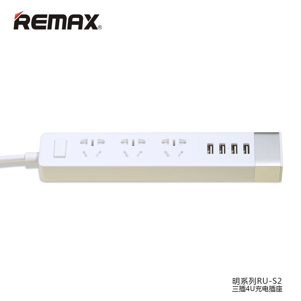 REMAX RU-S2 Regleta Enchufe Múltiples para Electricidad y USB, Ladrón –  HOME UNIVERSAL